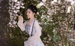 穿汉服拍照穿搭图片女士，穿汉服拍照姿势